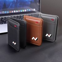 Portable Car Soft Wallet Leather Mini Credit Card Purse Driving For Hyundai N Tucson Accent Elantra Santa fe Sonata I40 I10 ix35