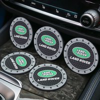Car Logo Heat-insulating Coaster Water Cup Bottle Pad Anti-Slip Mat For Land Rover Sport Range Rover Freelander Evoque Defender