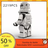 2219PCS MOC Space Battle Series Trooper Mega Figure Model Custom Puzzle Technology DIY Creative Assembly Toy Adult Gifts