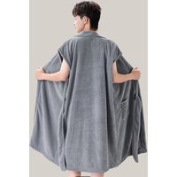 Couple Wearable Bath Wrap Quick-Drying Absorbent Bathrobe Student Dormitory Home Cape