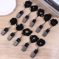 2/5/10Pcs High Quality Black Whistle For Sports Football Basketball Referee Training Outdoor Survival Whistle With Lanyard