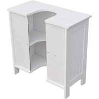 Bathroom Vanity Cabinet Set Modern White Floor Stand Sink Cabinet with Shelf