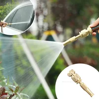 Pure copper material nozzle water gun, adjustable pressure garden high-pressure direct spray quick connector household hose