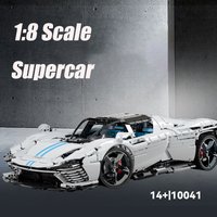 Building Blocks Bricks Christmas Gifts MOC New Arrivals 10041 High Tech Super Sport Racing Car Model With Motor Boy Toys