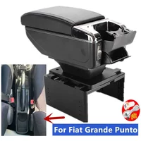 NEW For Fiat Grande Punto Armrest box For Fiat Punto car armrest box central Storage Interior Retrofit with USB Car Accessories