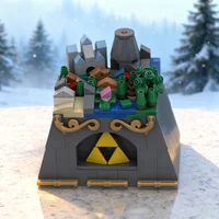 383pcs MOC Zelda The Master Sword Dark Link Model Toys Building Blocks Festival Gift Construction Creative DIY Idea Education