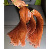 Bone Straight Ginger Orange Colored Human Hair 100% Unprocessed Virgin Weave 3 Bundles Real Human Hair Extensions For Women