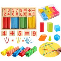 Children Math Toys Counting Sticks Geometric Block Mathematical Enlightenment Kindergarten Early Education Developmental Toy TMZ
