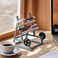 Fitness Style Barbell Shaped Desktop Organizer, Creative Tabletop Holder for Pens and Small Accessories