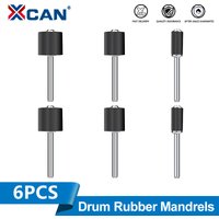 XCAN 6pcs Rubber Drum Mandrels 3.175mm Shank Rod for Dremel Accessories for Sander Sanding Grinding Polishing for Rotary Tool