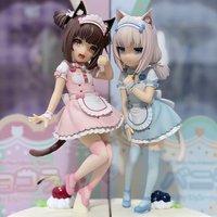18cm cat maid anime nekopara figure chocolates vanilla cute style cat model pvc static child collectible toys gift doll