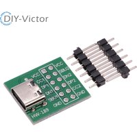 1PCS USB TYPE-C to DIP PCB Connector Pinboard Test Board Solder Female Dip Pin Header Adapter