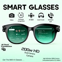 2026 AI Smart Glasses for Men Women 200W HD Camera 1080P Video AI Voice Assistant Translation Music Playback LED Flashlight