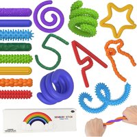 8pcs EDC Fidget Sensory Sticks toys, Worry Balls Autism Calming Kid Adults Anxiety Relief Stress Sensory Toy, Christmas gifts