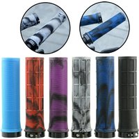 AliExpress NONE TPR Bicycle Handlebar Grips Lock-on Mountain Bike Hnadles Cover Bar End Anti-Slip Shock-Absorbing MTB Cuffs Waterproof Bike Grip