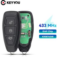 EllYYOU-Porte-clés de voiture à distance pour Ford, 3 boutons, 433Mhz, ID49, puce PCF7953, vention 5876268, Grand C-Max Focus Kuga Fi.C. 2016 +