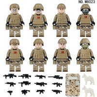 M8019 M8023 M8084 Building Block Type Desert Soldier Camouflage Special Team Figurine Children Building Block Toy