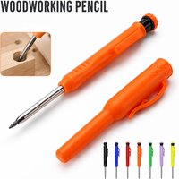 2.8mm Carpenter Mechanical Pencil Built-Sharpener Deep Hole Reach Scribe Marker Wood Concrete Metal Woodworking Marking Supplies