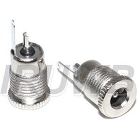5PCS DC-099 Open Hole 11MM 5.5*2.1 5.5*2.5 DC099 5.5 mm x 2.1mm DC Power Jack Socket Female Panel Mount Connector Metal