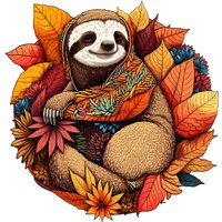 Cute Sloth Wooden Puzzle, Unique Animal Shapes, Educational Toys, Holiday Birthday Gift for Boys and Girls