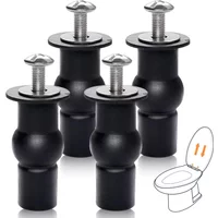 2/4/8 Pack Toilet Seat Screws Hinges Expanding Rubber Top Nuts Fixings WC Blind Hole For Broken Old Toilet Seat Hinges Tools