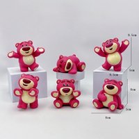 6pcs/lot Toy Story3 Lotso Strawberry Bear Action figure toys statue collection model home decoration kids gift