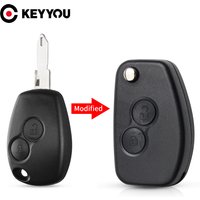 KEYYOU Modified Flip Car Key Shell 2 Buttons For Renault Duster Logan Fluence Clio Kangoo Sandero Espace VAC102/NE72 Blade