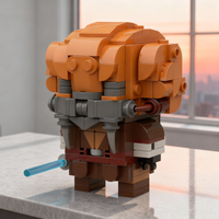 224pcs MOC Plo Koon Parts List Brickheadz Model Building Blocks DIY Gift Creative Collectible Display Decor Premium Adult Kids
