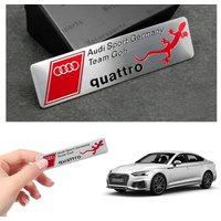 3D Aluminum Car Body Rear Trunk Decoration Sticker Decal For AUDI Sport Sline QUATTRO S5 S6 A3 A4 A5 Badge Car Refit Accessories