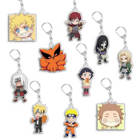 For Naruto Kurama Gaara Orochimaru Tsunade Hyuuga Hinata Akimichi Choji Acrylic Selfmade Cartoon Anime Keychain Pendant Toy Gift