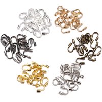 100Pcs/Lot 4.5*4mm Wire Protectors Wire Guard Guardian Protectors Loops U Shape Clasps Connector for DIY Jewelry Making Supplies
