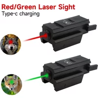 USB Charging Tactical Laser with 20mm Picatinny Weaver Hunting Rail Green 520nm/Red 650nm for Pistol Gl*ck Headgun Gun Dot Scope