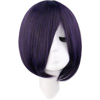 Toka Kirishima Touka Cosplay Wig Anime Tokyo Ghoul Short Purple Heat Resistant Synthetic Hair Wigs Costome Party Peruca Pelucas