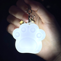 1pcs LED Purse Lights Charms for Night Walks Charms, Automatic Sensor Glow Bear Paw Handbag Light Keychain Accessories