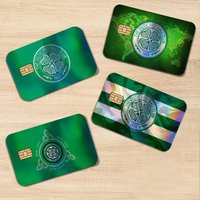 C-Celtic Fc Fashion Laser Effect Bank Card Stickers Removable Aesthetic Card Decor