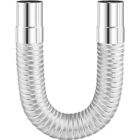 Flexible Stainless Steel Stove Pipe Bend Perfect for Outdoor Wood Stove Chimneys during Camping Resistant to High Temperatures