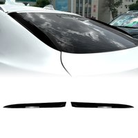 Becquet latéral de lunette arrière pour BMW, garniture d'aile Jules, aspect fibre de carbone, queue noire brillante, pare-brise décoratif, pare-brise, BMW X6 F16 2015-2019