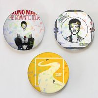 Singer B-Bruno M-Mars The Romantic Laser Button Pins Backpack Clothing Decor Brooch Fiction Badge Jewelry Gifts