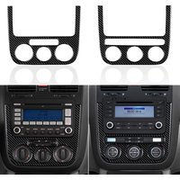 For VW Jetta V Golf V MK5 R32 GTI Plus Variant, Car Center Console CD/Climate Adjust Panel, Carbon Fiber Interior Sticker