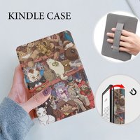 Hand strap style with magnet on the back , kindle case paperwhite 2025 2024basic