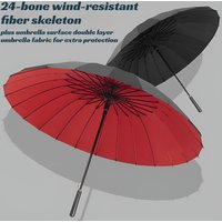 Extra large 24 bone double layer umbrella men's long handle straight umbrella large reinforced thick