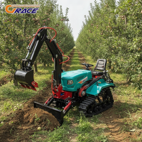 25HP Multifunctional Crawler Tractor Diesel Engine Rubber Track Farm Cultivator Suitable Muddy Wet Farmland Operation