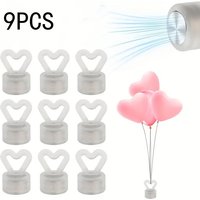 9Pcs Reusable Helium Balloon Weight Set Heart Dumbbell Balloon Weights Durable Party Wedding Birthday Festival Decor Balloon Fil