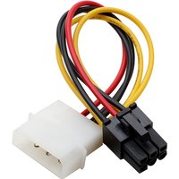 Molex Big 4Pin to 6Pin Power Supply Cable Graphics Card Video Display Card Connect Wire for IDE Power Supply Adapter for PC