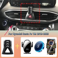 Car Phone Holder vent For Hyundai Santa Fe TM 2019 2020 2021-2023 Wireless Charging Car charger cradle For Magsafe Accessories