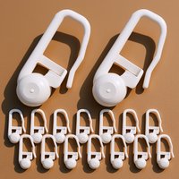 50 100 Pcs Wall Hanging Hooks for Bed Curtain Special Hook Roller Blind Sliding Universal Curtain Carrier Mounting Hardware