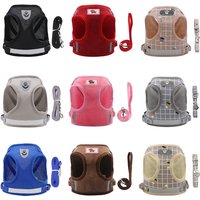 Summer Pet Dog Vest Harness and Leash Sets Reflective Mesh Harnesses for Small Dogs Pomeranian Corgi Yorkshire Puppy arnes perro