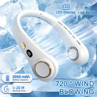 Rechargeable Portable Neck Fan Long Battery Life Small Bladeless Wearable Cooling for Travel Office Outdoor Sports Students