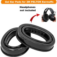 Gel Ear Pads for 3M PELTOR Earmuffs, Personal Protective Equipment ,Comfort Replacement Ear Muffs Cushions,Black