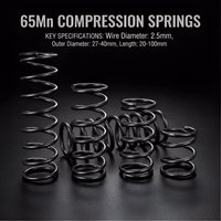 65Mn Compression spring 65Mn Return spring, damping spring, wire diameter 2.5mm, outer diameter 27mm-40mm, length 20-100mm